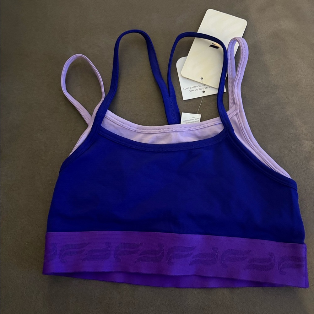 Fabletics Purple Sports Bra with Racerback Design